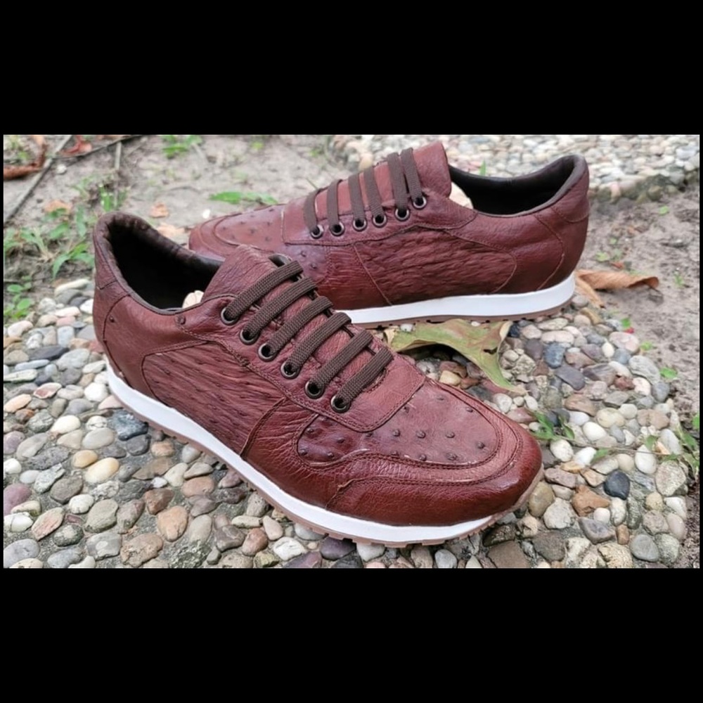 Authentic ostrich leather shoes